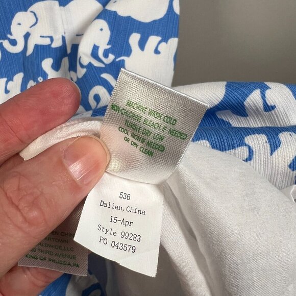 Lilly Pulitzer Cathy Shift Dress Size 0 Tusk in Sun Elephant Preppy Vacation - Picture 9 of 9